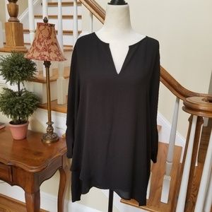 Karen Kane Cross Over Tunic, Roll Sleeves